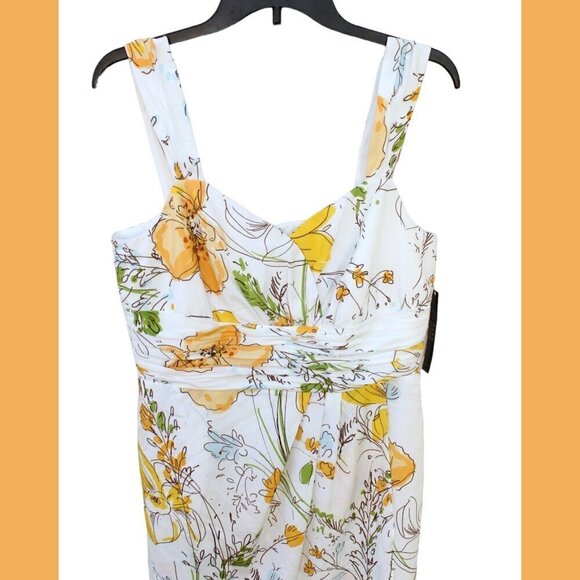 NWT Alex Marie Caroline Mini dress Yellow Poppy floral Print Size 10 Sleeveless - Picture 8 of 11